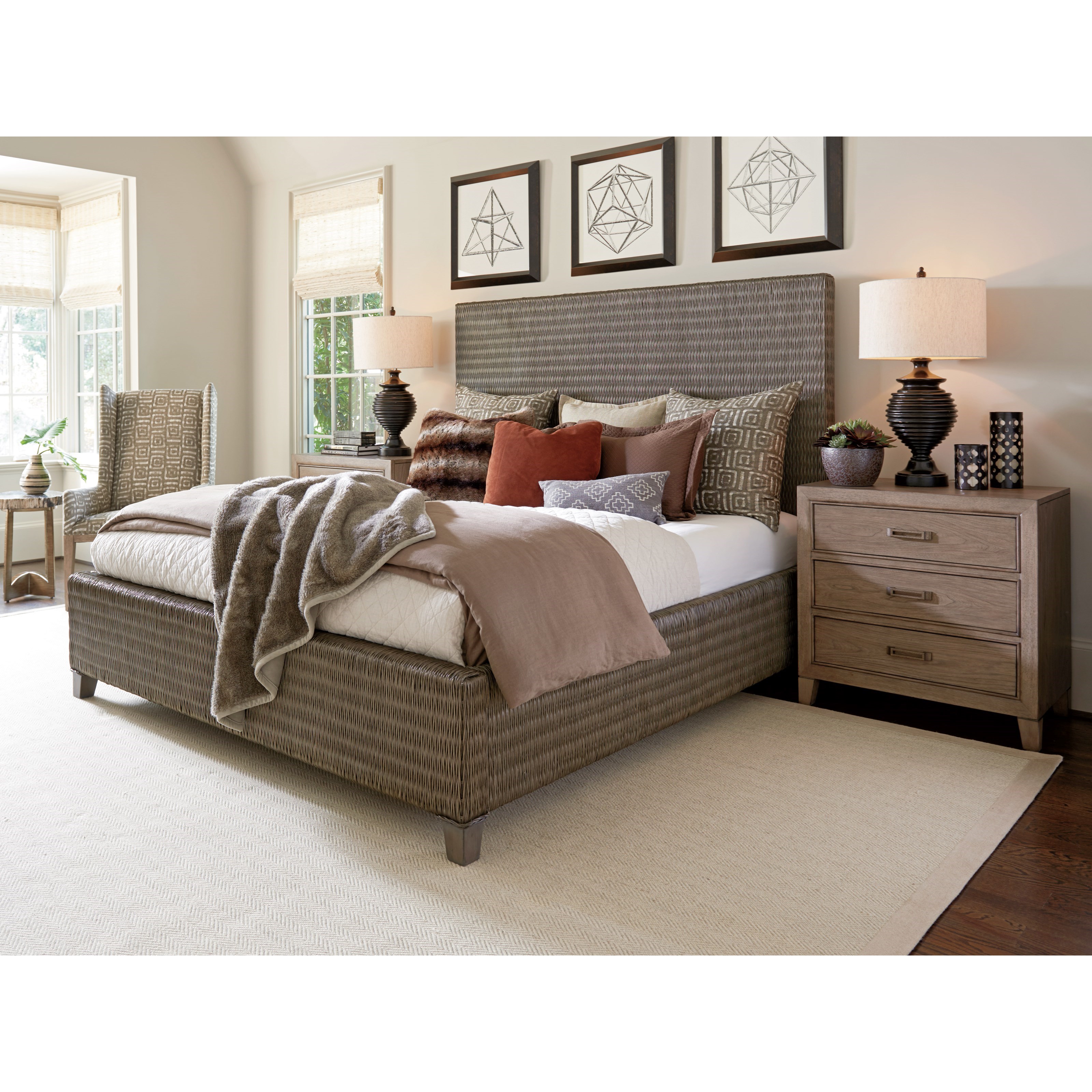 Tommy bahama home bali hai store island breeze king rattan bed